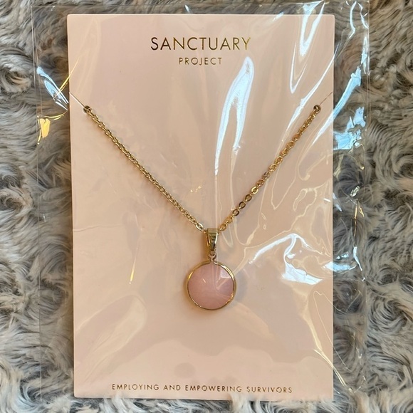 Sanctuary Project Necklace, gold and pink. - Picture 1 of 7